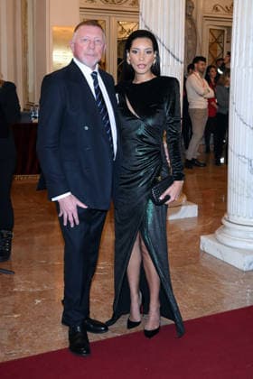 February 9, 2026, Milan, Rome, Italy: 09 02 2026 Milan, Welcome cocktail for the guests of the Opening Ceremony of the Milan Cortina 2026 Olympics at the Teatro alla Scala. - in the photo: Boris Becker, Lilian de Carvalho Monteiro. Milan Italy  - ZUMAa289 20260209_zia_a289_069 Copyright: xMax Agfx