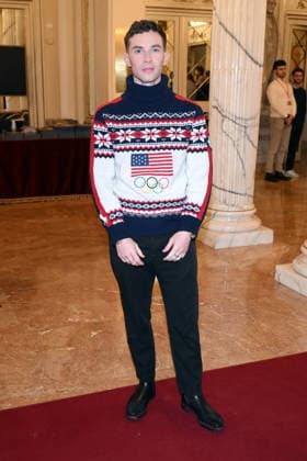 February 9, 2026, Milan, Rome, Italy: 09 02 2026 Milan, Welcome cocktail for guests at the Opening Ceremony of the Milan Cortina 2026 Olympics at the Teatro alla Scala. - Pictured: Adam Rippon Milan Italy  - ZUMAa289 20260209_zia_a289_077 Copyright: xMax Agfx