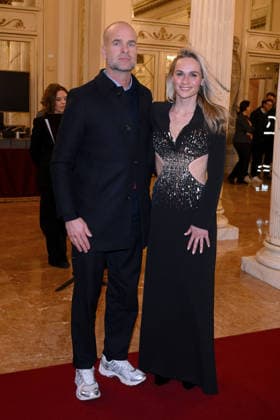 February 9, 2026, Milan, Rome, Italy: 09 02 2026 Milan, Welcome cocktail for the guests of the Opening Ceremony of the Milan Cortina 2026 Olympics at the Teatro alla Scala. - in the photo: Erben Wennemars, Irene Schouten. Milan Italy  - ZUMAa289 20260209_zia_a289_103 Copyright: xMax Agfx