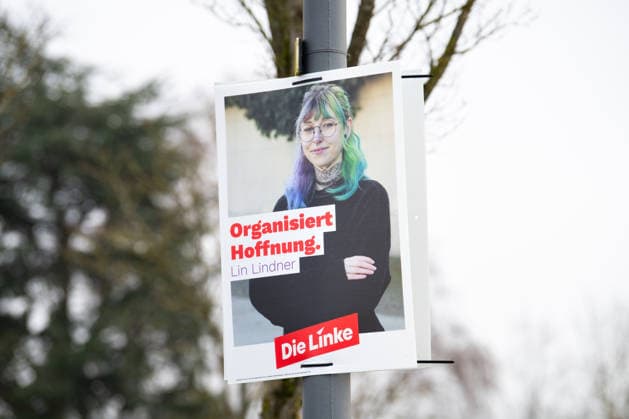 Landtagswahl Trier in Rheinland-Pfalz, Deutschland, Wahlplakat, Werbung für den Kandidaten einer politischen Partei, Wahlkampf *** State election Trier in Rhineland Palatinate, Germany, Election poster, Advertising for the Candidates a political Party, Election campaign 1133605722