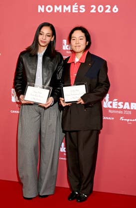 Diner des nommés au CESAR 2026 Annual dinner with all nominated artists for 2026 CESAR awards 452910 2026 02 09 France Melliti, Nadia Park, Ti Men  Copyright: xSergexArnalx xStarfacex STAR_452910_049