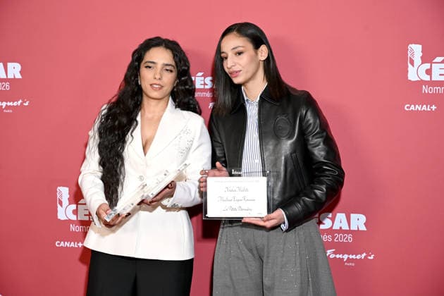 Diner des nommés au CESAR 2026 Annual dinner with all nominated artists for 2026 CESAR awards 452910 2026 02 09 France Herzi, Hafsia Melliti, Nadia  Copyright: xSergexArnalx xStarfacex STAR_452910_054