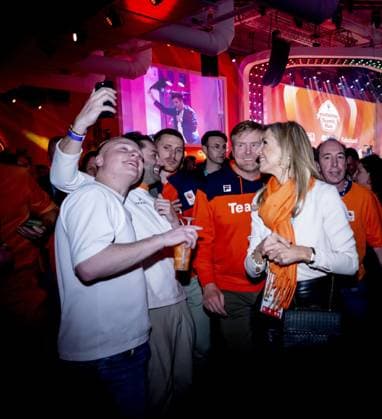 MILAN - Queen Maxima and King Willem-Alexander attend the ceremony for Jutta Leerdam and Femke Kok at the TeamNL house. ROBIN UTRECHT ANP netherlands out - belgium out  Copyright: xx x550188684x originalFilename: 550188684.jpg