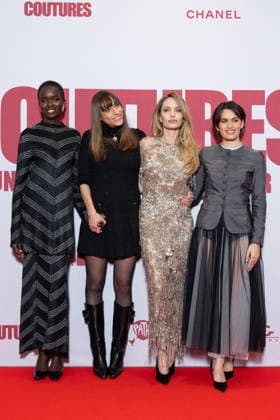 Couture Paris Film Premiere Anyier Anei, Alice Winocour, Angelina Jolie, Ella Rumpf attends Couture Paris Film Premiere at Pathe Palace on February 09, 2026 in Paris, France. Photo by Nasser Berzane ABACAPRESS.COM Paris France  Copyright: xBerzanexNasser ABACAx