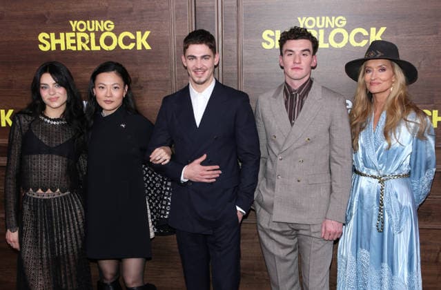 Young Sherlock New York Screening Holly Cattle, Zine Tseng, Hero Fiennes Tiffin, Donal Finn and Natascha McElhone attending the Young Sherlock New York Screening held at the SVA Theater on February 9, 2026 in New York City, NY New York City SVA Theater NY USA Copyright: xStevenxBergman AFF-USA.COMx