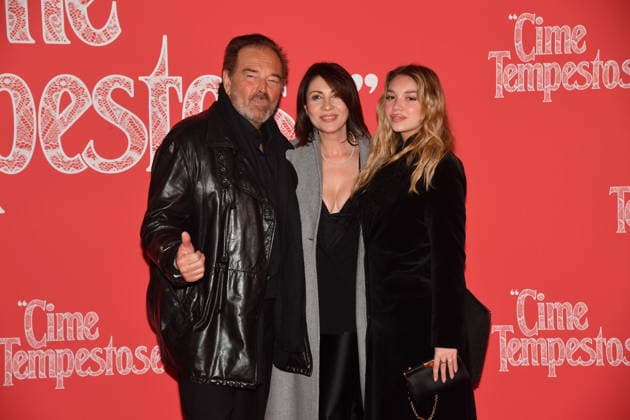 Rome, Cinema The Space Moderno Premiere of the film Wuthering Heights , In the photo: Sebastiano Somma with Morgana and daughter  Copyright: xVincenzoxLandix xipa-agency.netx xVincenzoxLandix IPA_Agency_IPA71203795