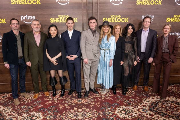 Prime Video s Young Sherlock New York Screening in New York, USA - 09 Feb 2026 (L-R) Simon Maxwell, Matthew Parkhill, Zine Tseng, Hero Fiennes Tiffin, Donal Finn, Natascha McElhone, Dhana Gilbert, Holly Cattle, Marc Resteghini and Harriet Creelman attend the Young Sherlock New York Screening at SVA Theater. New York United States Copyright: xRonxAdarx xSOPAxImagesx _radar_sherlock_20260209_00331