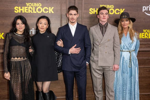 Prime Video s Young Sherlock New York Screening in New York, USA - 09 Feb 2026 (L-R) Holly Cattle, Zine Tseng, Hero Fiennes Tiffin, Donal Finn and Natascha McElhone attend the Young Sherlock New York Screening at SVA Theater. New York United States Copyright: xRonxAdarx xSOPAxImagesx _radar_sherlock_20260209_00421