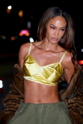 Celebs At The Marc Jacobs Fashion Show - NYC Joan Smalls attends the Marc Jacobs show during the New York Fashion Week in New York on February 9, 2026. Photo by Charles Guerin ABACAPRESS.COM New York city NY United Arab Emirates  Copyright: xGuerinxCharles ABACAx