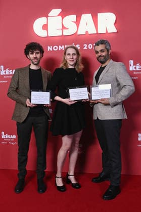 Cesar Nominees Dinner - Paris Lionel Massol, Clémence Madeleine-Perdrillat and Nathaniel H Limi attend the Cesar 2026 - Nominee Dinner at Le Fouquet s on February 09, 2026 in Paris, France. Photo by Franck Castel ABACAPRESS.COM Paris France  Copyright: xCastelxFranck ABACAx
