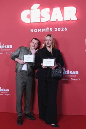 Cesar Nominees Dinner - Paris Felix Lefebvre and Anja Verderosa attend the Cesar 2026 - Nominee Dinner at Le Fouquet s on February 09, 2026 in Paris, France. Photo by Franck Castel ABACAPRESS.COM Paris France  Copyright: xCastelxFranck ABACAx