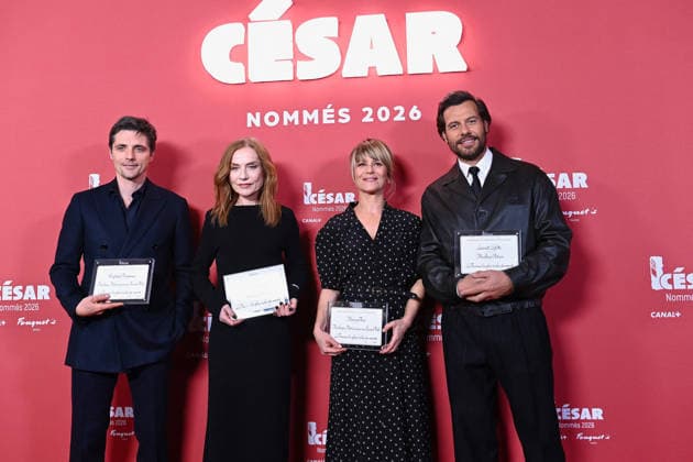 Cesar Nominees Dinner - Paris Raphael Personnaz, Isabelle Huppert, Marina Fois and Laurent Lafitte attend the Cesar 2026 - Nominee Dinner at Le Fouquet s on February 09, 2026 in Paris, France. Photo by Franck Castel ABACAPRESS.COM Paris France  Copyright: xCastelxFranck ABACAx