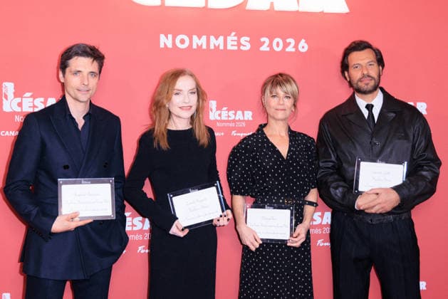 Cesar Nominees Dinner - Paris Raphaël Personnaz, Isabelle Huppert, Marina Fois and Laurent Lafitte attend the Cesar Nominees Dinner (Dîner des Nommés) held at Fouquet’s in Paris, France on February 9, 2026, in honor of the nominees of the 51st Cesar Ceremony Photo by David Boyer ABACAPRESS.COM Paris France  Copyright: xBoyerxDavid ABACAx