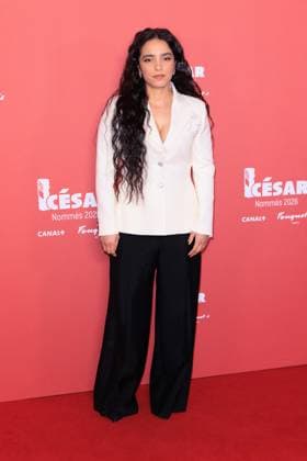 Cesar Nominees Dinner - Paris Hafsia Herzi attends the Cesar Nominees Dinner (Dîner des Nommés) held at Fouquet’s in Paris, France on February 9, 2026, in honor of the nominees of the 51st Cesar Ceremony Photo by David Boyer ABACAPRESS.COM Paris France  Copyright: xBoyerxDavid ABACAx