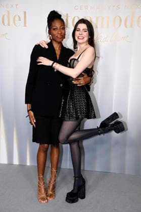 Toni Dreher Adenuga and Klaudia Giez at the cinema preview for season 21 of Germany s Next Topmodel by Heidi Klum at Zoo Palast Berlin, 09 02 2026 Foto:xN.xKubelkax xFuturexImagex gntm_6295