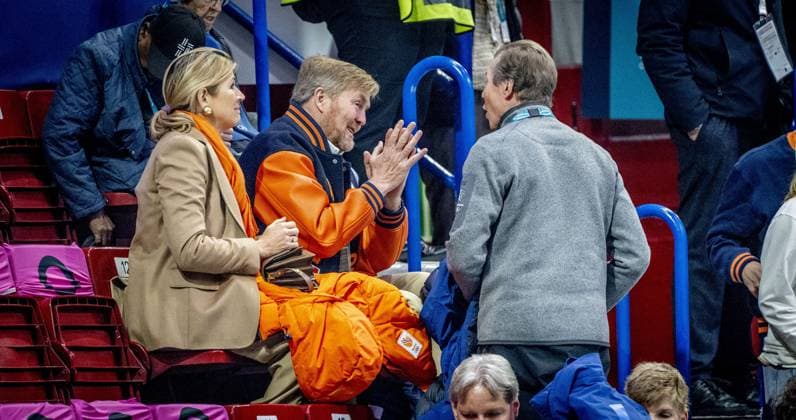 MILAN - Queen Maxima and King Willem-Alexander and Henri, Grand Duke of Luxembourg in the stands of the Milan Ice Skating Area, during the qualifying competition for the women s 500 meters at the Milan Cortina 2026 Winter Olympics. ROBIN UTRECHT ANP netherlands out - belgium out  Copyright: xx x550223582x originalFilename: 550223582.jpg