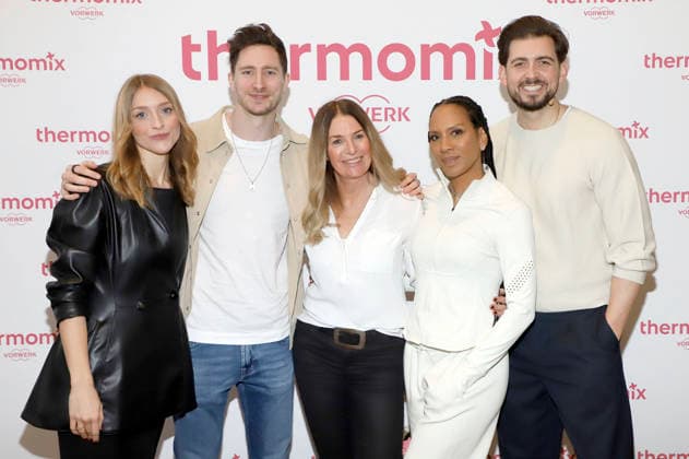 Nora Dietrich, Doc Felix, Bettina Graf, Barbara Becker and Chris Wackert at the Longevity Thermomix event at kju studio Hamburg, 10 02 2026 Foto:xgbrcix xFuturexImagex longevity_6202