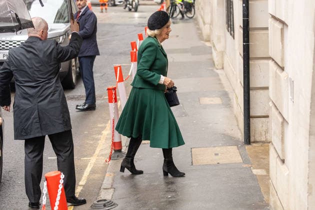 February 10, 2026, London, England, United Kingdom: Queen CAMILLA arrives at St BrideÃ¢â‚¬â ¢s Church in London to attend a service 650th anniversary of Guild of St Bride. London United Kingdom - ZUMAs262 20260210_zip_s262_003 Copyright: xTayfunxSalcix