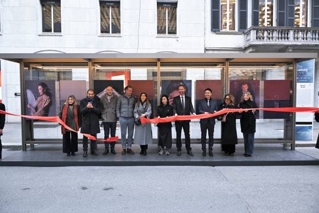 Milan, Italy The Luxury Icons inauguration and presentation at the MonteNapoleone District, the initiative included in the program of the Cultural Olympics of Milan Cortina 2026. In the photo: institutional ribbon cutting with Alessia Cappello, Councilor for Economic Development and Labor Policies of the Municipality of Milan, Guglielmo Miani, president of MonteNapoleone district, Barbara Ricci, CEO of Giorgio Linea, Annalisa Cardinale, director of RODO, Stefano Mologni, Chen Man, photographer of the exhibition with other event organizers. Copyright: xNickxZonnax xipa-agency.netx xNickxZonnax IPA_Agency_IPA71223134