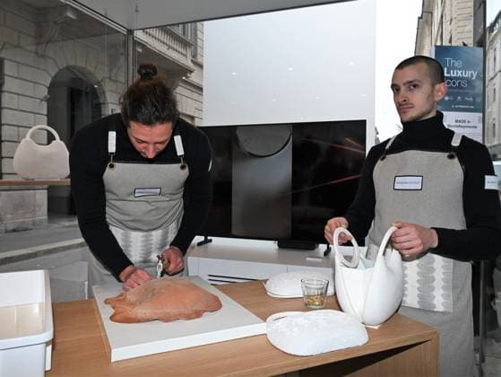 Milan, Italy The Luxury Icons inauguration and presentation at the MonteNapoleone District the initiative included in the program of the Cultural Olympics of Milan Cortina 2026 In the photo: event spaces and exhibition  Copyright: xNickxZonnax xipa-agency.netx xNickxZonnax IPA_Agency_IPA71223173