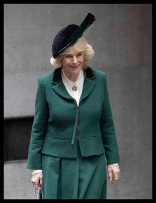 . 10 02 2026. London, United Kingdom. Queen Camilla leaving a service to mark the 650th Anniversary of the Guild of St Bride s, at St Bride s Church in London .  xStephenxLockx xi-Imagesx IIM-26558-0016