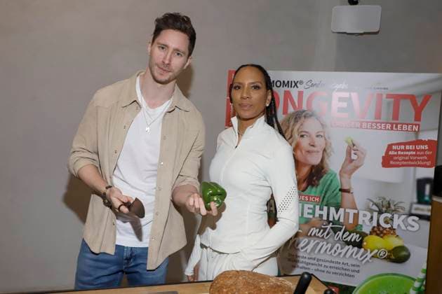 Doc Felix, Barbara Becker as guests at the Koch Vorstellung Longevity and Thermomix event at kju Studio on Tuesday, February 10, 2026 in Hamburg Hamburg Germany