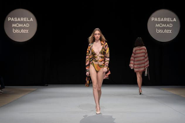 February 10, 2026, Madrid, Madrid, Spain: The model walks the runway at the MOMAD International Fashion Show, wearing designs by students from the ACQUADICOCCO, Madrid School of Fashion Design), Madrid, (02.06.26) Madrid Spain  - ZUMAc312 20260210_zsp_c312_035 Copyright: xOscarxManuelxSanchezx