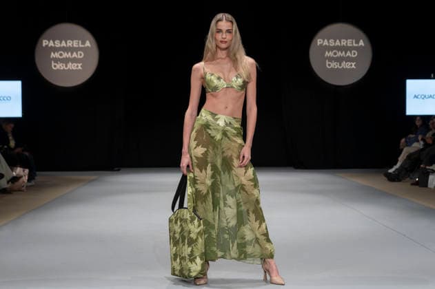 February 10, 2026, Madrid, Madrid, Spain: The model walks the runway at the MOMAD International Fashion Show, wearing designs by students from the ACQUADICOCCO, Madrid School of Fashion Design), Madrid, (02.06.26) Madrid Spain  - ZUMAc312 20260210_zsp_c312_065 Copyright: xOscarxManuelxSanchezx