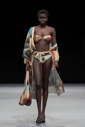 February 10, 2026, Madrid, Madrid, Spain: The model walks the runway at the MOMAD International Fashion Show, wearing designs by students from the ACQUADICOCCO, Madrid School of Fashion Design), Madrid, (02.06.26) Madrid Spain  - ZUMAc312 20260210_zsp_c312_069 Copyright: xOscarxManuelxSanchezx