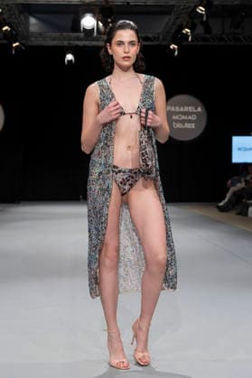 February 10, 2026, Madrid, Madrid, Spain: The model walks the runway at the MOMAD International Fashion Show, wearing designs by students from the ACQUADICOCCO, Madrid School of Fashion Design), Madrid, (02.06.26) Madrid Spain  - ZUMAc312 20260210_zsp_c312_064 Copyright: xOscarxManuelxSanchezx