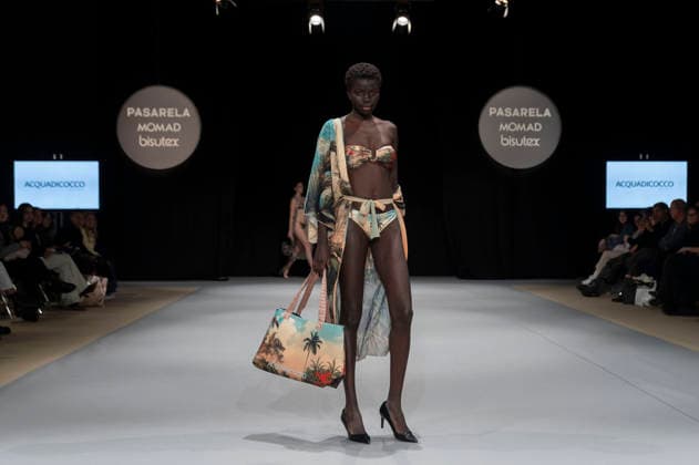 February 10, 2026, Madrid, Madrid, Spain: The model walks the runway at the MOMAD International Fashion Show, wearing designs by students from the ACQUADICOCCO, Madrid School of Fashion Design), Madrid, (02.06.26) Madrid Spain  - ZUMAc312 20260210_zsp_c312_082 Copyright: xOscarxManuelxSanchezx