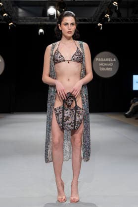 February 10, 2026, Madrid, Madrid, Spain: The model walks the runway at the MOMAD International Fashion Show, wearing designs by students from the ACQUADICOCCO, Madrid School of Fashion Design), Madrid, (02.06.26) Madrid Spain  - ZUMAc312 20260210_zsp_c312_088 Copyright: xOscarxManuelxSanchezx
