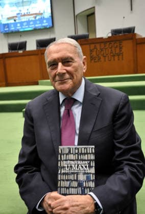Palermo. Bunker courtroom at Ucciardone prison, 40 years after the Mafia maxi-trial, presentation of Pietro Grasso s book U MAXI . Photograph by Alessandro Fucarini.  Copyright: xalessandroxfucarinix xipa-agency.netx xfucarinix IPA_Agency_IPA71232240