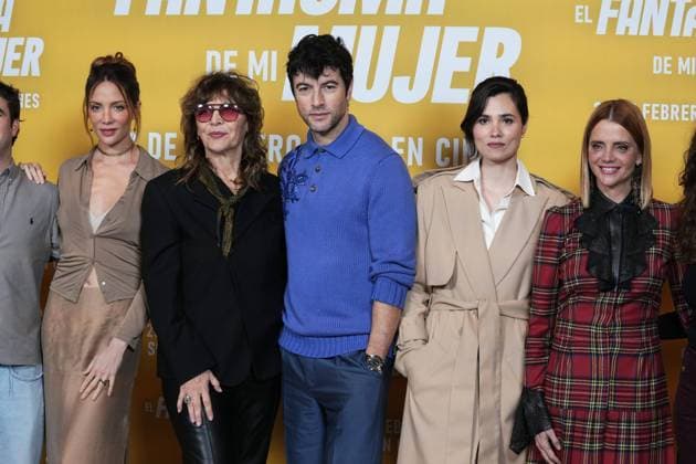 Marco Caceres, Maria Hervas, Maria Ripoll, Javier Rey, Loreto Mauleon and Macarena Gomez at photocall film El Fantasma de mi mujer in Madrid on Tuesday, 10 February 2026. Cordon Press 