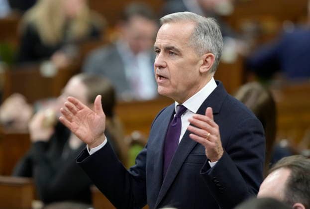February 10, 2026, Ottawa, On, Canada: Prime Minister Mark Carney rises during Question Period on Parliament Hill in Ottawa, Tuesday, Feb. 10, 2026. Ottawa Canada  - ZUMAc35_ 20260210_zaf_c35_147 Copyright: xAdrianxWyldx