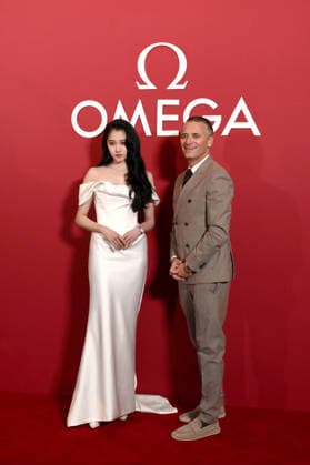 Milan, OMEGA House Milan. Pictured: Guan Xiaotong, Raynald Aeschlimann  Copyright: xSimonexComix xipa-agency.netx xComi Terenghix IPA_Agency_IPA71243061