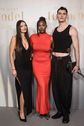 GNTM, preview of season 21 at Zoo Palast, Berlin, 09 02 2026 Xenia Tsilikova, Lydwine Nitidem and Frieder Sell at the preview of season 21 Germany s Next Topmodel by Heidi Klum on 09 02 2026 at Zoopalast Berlin Berlin Zoo Palast Berlin Germany Copyright: xGüntherxDornx