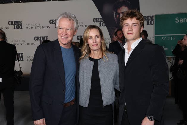 World Premiere Of Amazon MGM Studios Crime 101 in Los Angeles, 10 February 2026 Tate Donovan, guest and Owen Chase at the World Premiere Of Amazon MGM Studios Crime 101 held at The United Theater on Broadway at STILE Downtown Los Angeles by Kasa in Los Angeles, California, United States on 10 February 2026., Credit:Xavier Collin Avalon USA, California, Los Angeles  Copyright: xXavierxCollinx xAvalonx 1073889665