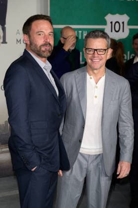 Crime 101 Premiere - Los Angeles, USA LOS ANGELES, USA. February 10, 2026: Ben Affleck & Matt Damon at the premiere for Crime 101 at the United Theatre. Los Angeles CA USA  Copyright: xPaulxSmith Featureflashx