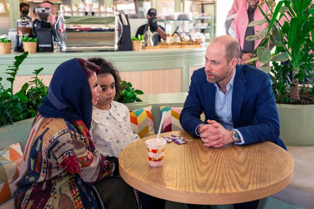 Prince William Tours Sports Boulevard - Riyadh Saudi locals meet with Prince William, Prince of Wales and heir apparent to the throne of the United Kingdom of Great Britain and Northern Ireland, as he tours Sports Boulevard in Riyadh, Kingdom of Saudi Arabia, on February 10, 2026. Photo by Balkis Press ABACAPRESS.COM Riyadh Saudi Arabia  Copyright: xBalkisxPress ABACAx