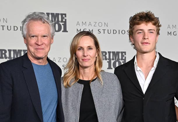 ˜Crime 101™ World Premiere Tate Donovan, Corry Scheuerman and Luc Donovan arriving to Amazon MGM Studios™ Crime 101 world premiere held at The United Theater on Broadway on February 10, 2026 in Los Angeles, Ca. Los Angeles The United Theater on Broadway California USA Copyright: xTammiexArroyox xAFF-USA.comx