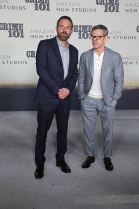 LOS ANGELES, CALIFORNIA FEBRUARY 10 Ben Affleck and Matt Damon attends the world premiere of Amazon MGM Studios Crime 101 at The United Theater on Broadway on February 10, 2026 in Los Angeles, California Credit AdMedia 452944 2026 02 10  Copyright: xAdMediax STAR_452944_037