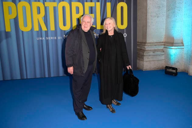 Michele Santoro with wife Sanja PodgaJski at the premiere of the HBO Max series Portobello at Space Cinema Moderno Rome, 10 02 2026 Foto:xA.xM.xTinghinox xFuturexImagex portobello_6245