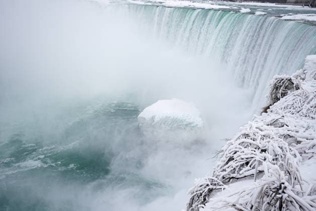 Niagara Falls Partially Freezes NIAGARA FALLS, CANADA - FEBRUARY 10 : Partially frozen Niagara Falls are seen amid below-freezing temperatures in Ontario, Canada on February 10, 2026. Mert Alper Dervis Anadolu Ontario Canada. Editorial use only. Please get in touch for any other usage.  Copyright: x2026xAnadoluxMertxAlperxDervisx