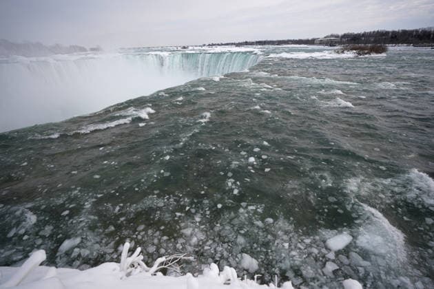 Niagara Falls Partially Freezes NIAGARA FALLS, CANADA - FEBRUARY 10 : Partially frozen Niagara Falls are seen amid below-freezing temperatures in Ontario, Canada on February 10, 2026. Mert Alper Dervis Anadolu Ontario Canada. Editorial use only. Please get in touch for any other usage.  Copyright: x2026xAnadoluxMertxAlperxDervisx