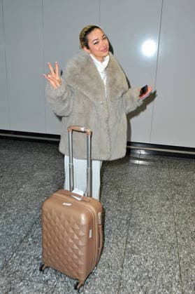 RTL Dschungelcamp 2026 Ariel on the occasion of the arrival of the candidates of the RTL program Ich bin ein Star holt mich hier raus from the Jungle Camp 2026 in Australia on 11 02 2026 at Frankfurt Main Airport 20260211MWI109565