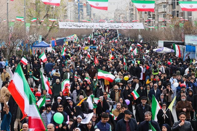 February 11, 2026, Tehran, Iran: Iranians take part in a celebration marking the 47th anniversary of the Islamic Revolution in Tehran. This anniversary commemorates the 1979 revolution, during which the monarchy was overthrown and replaced by the Islamic Republic of Iran, with Ayatollah Ruhollah Khomeini as its first Supreme Leader. Tehran Iran - ZUMAi98_ 20260211_zih_i98_001 Copyright: xIranianxPresidencyx