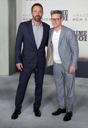 10 February, 2026 - Los Angeles, California -Ben Affleck, Matt Damoni. World Premiere Of Amazon MGM Studios Crime 101 held at The United Theater on Broadway, in Los Angeles. Los Angeles USA - ZUMAa123 20260210_zaa_a123_109 Copyright: xADx