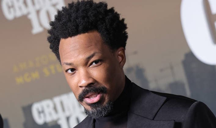 10 February, 2026 - Los Angeles, California -Corey Hawkins. World Premiere Of Amazon MGM Studios Crime 101 held at The United Theater on Broadway, in Los Angeles. Los Angeles USA  - ZUMAa123 20260210_zaa_a123_120 Copyright: xADx