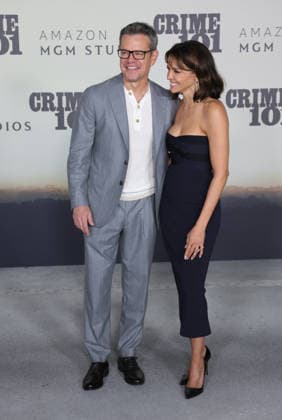 10 February, 2026 - Los Angeles, California -Matt Damon, Luciana Damon. World Premiere Of Amazon MGM Studios Crime 101 held at The United Theater on Broadway, in Los Angeles. Los Angeles USA - ZUMAa123 20260210_zaa_a123_095 Copyright: xADx